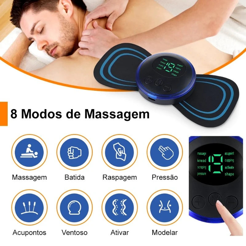 Massageador Portátil Multifunção: Alívio para Dores e Relaxamento Completo Onde Quer Que Você Esteja!