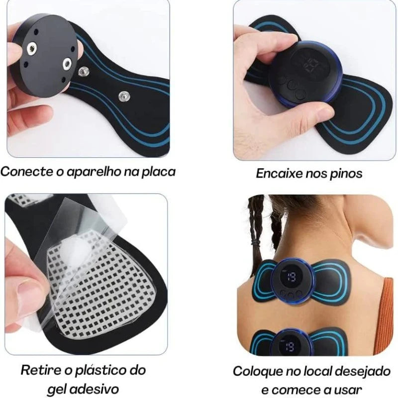 Massageador Portátil Multifunção: Alívio para Dores e Relaxamento Completo Onde Quer Que Você Esteja!