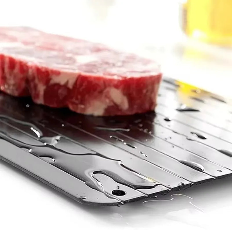 Quick Defrost Tray Board Fish Meat Chicken Steaks and Frozen Food Ideal Kitchen Practice Efficient