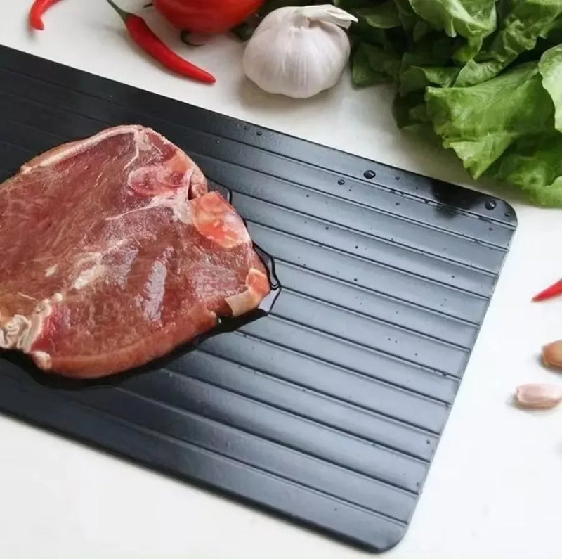 Quick Defrost Tray Board Fish Meat Chicken Steaks and Frozen Food Ideal Kitchen Practice Efficient